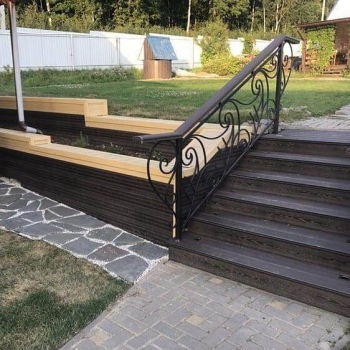 Как сделать крыльцо из террасной доски